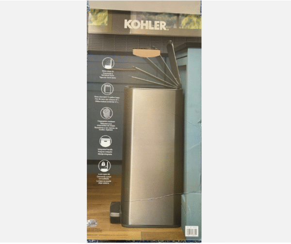 Kohler Step Trash Can Stainless Steel Foot Pedal For Hands-free - 47L - Image 10