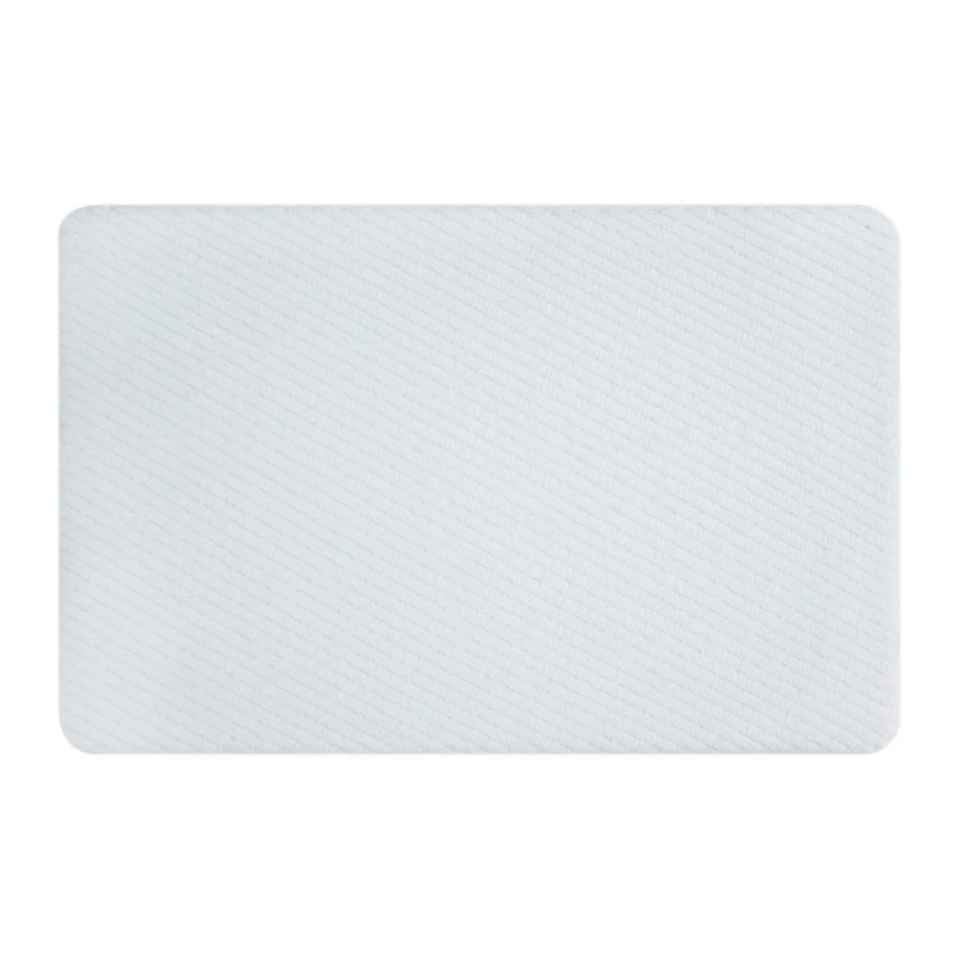 Cotton Twill Memory Foam Bath Rug - White