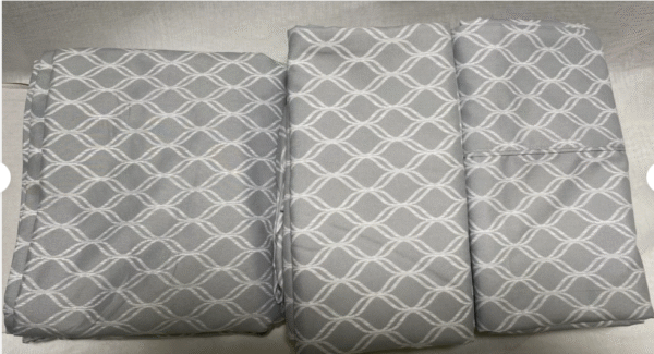 South Point Home Fashions Microfiber 6 Pcs Sheet Set, King Size - Trellis Gray - Image 3