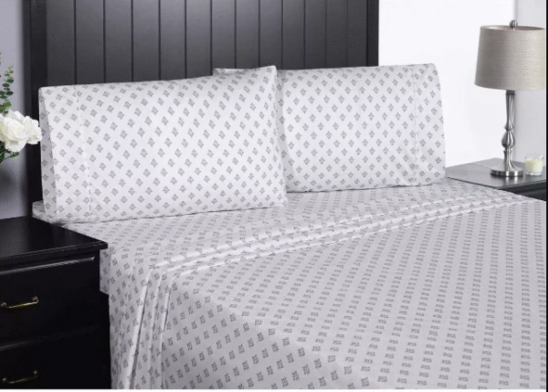 South Point Home Fashions Microfiber - 6 Pcs Sheet Set- Gray Medallion