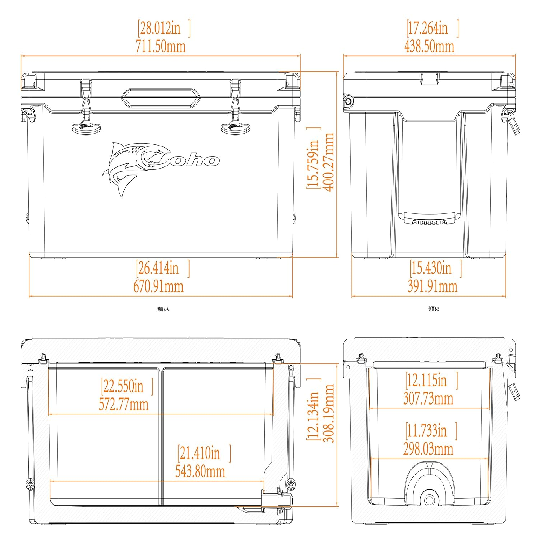 COHO 55 Quart Rotomolded Cooler - Image 6