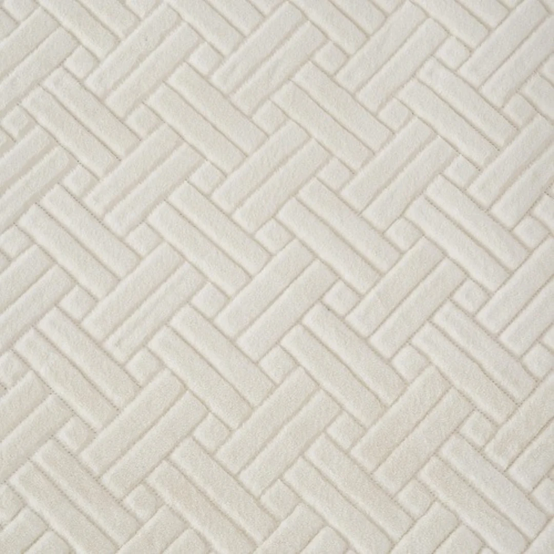 Korbliss Faux Fur King Quilt Blanket - 480gsm Fuzzy Soft And Warm Coverlet Light - Ivory - Image 6