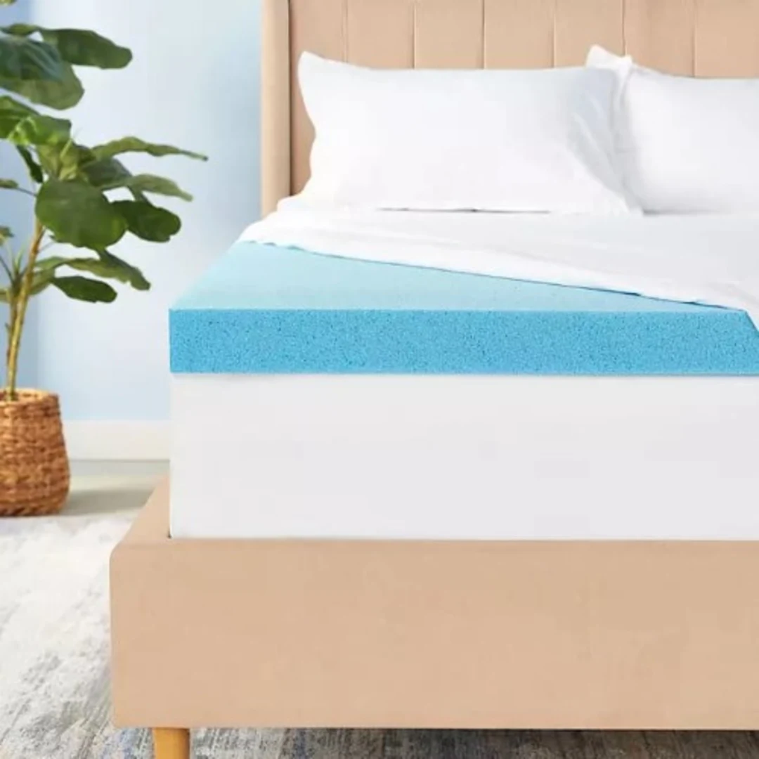Serta 3" Cool Nights Gel Memory Foam Mattress Topper Calking