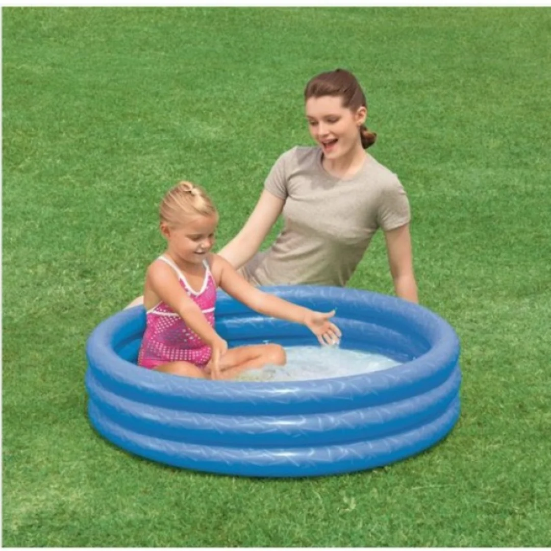 Splash & Play Inflatable 3-ring Pool - Blue - Image 3