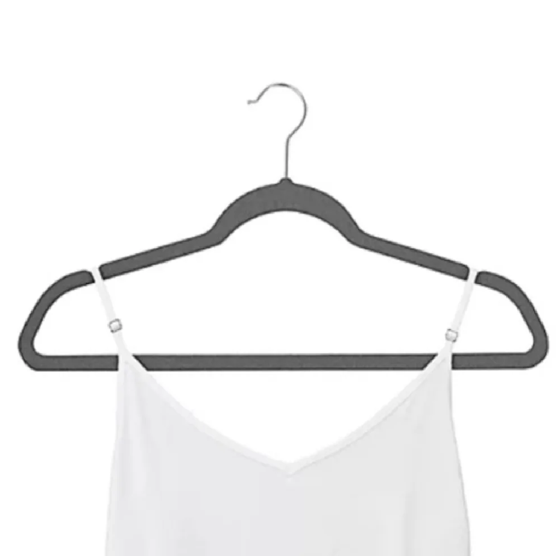 Member's Mark Elite Velvet Hangers With Chrome Hooks -50 Pcs - Grey - Image 3