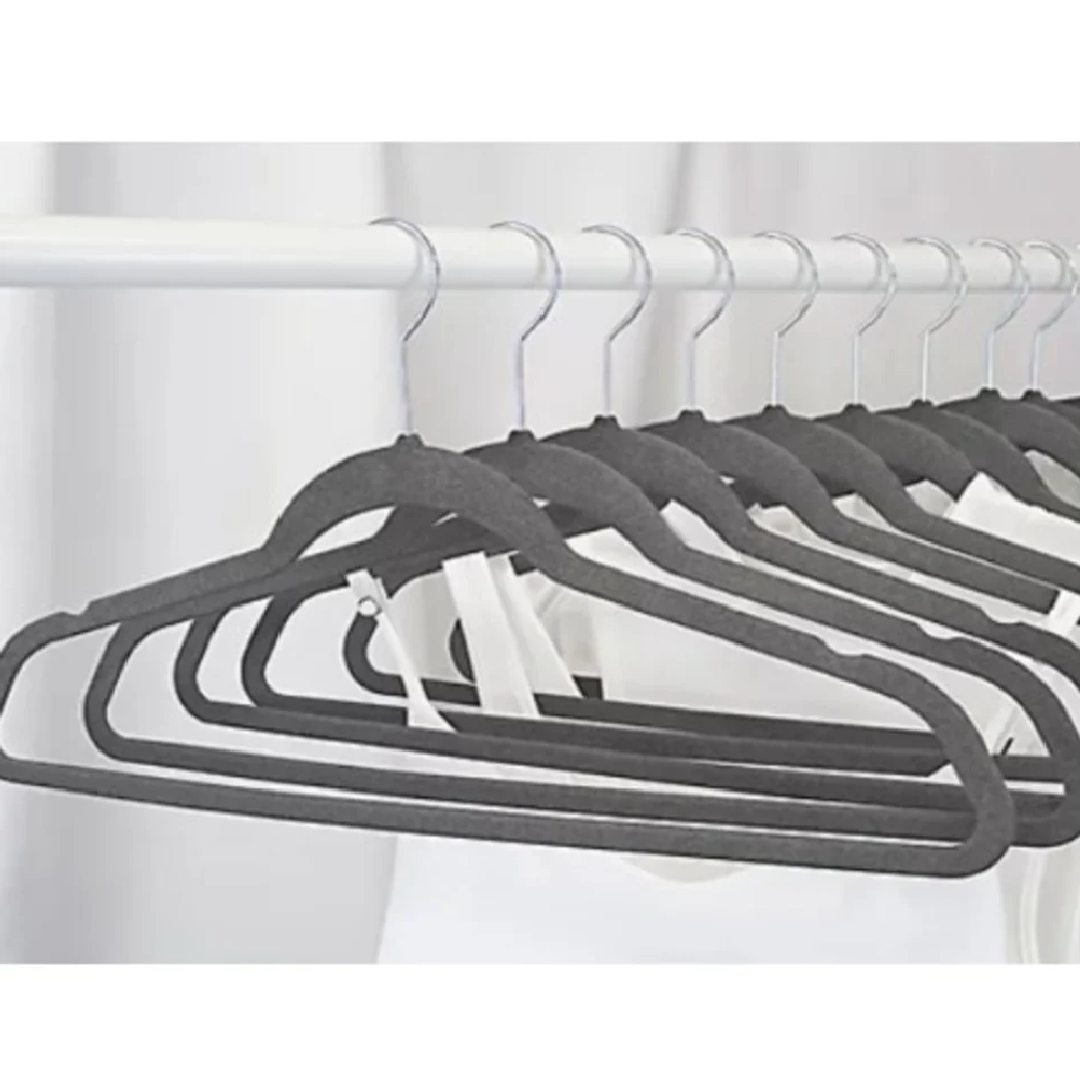 Member's Mark Elite Velvet Hangers With Chrome Hooks -50 Pcs - Grey - Image 5