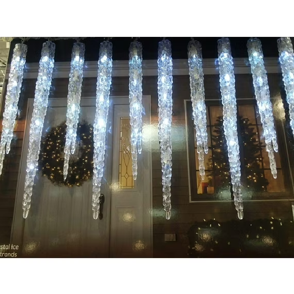GE Energy Smart Random Sparkle 20/100 LED Twinkling Ice Crystal Icicle Set - Image 4