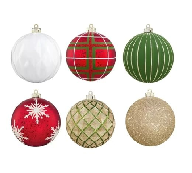 Cg Hunter Holiday 6-piece Shatter Resistant 6-inch Ornaments Red/green - Image 3