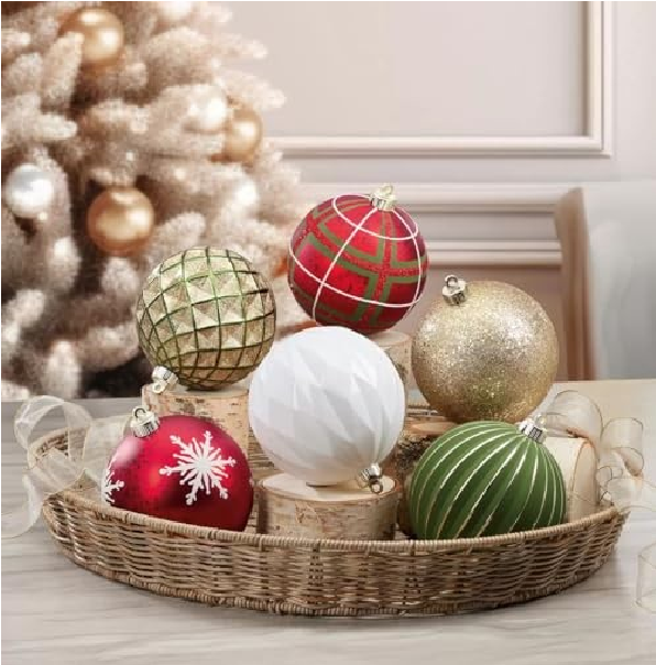 Cg Hunter Holiday 6-piece Shatter Resistant 6-inch Ornaments Red/green - Image 4