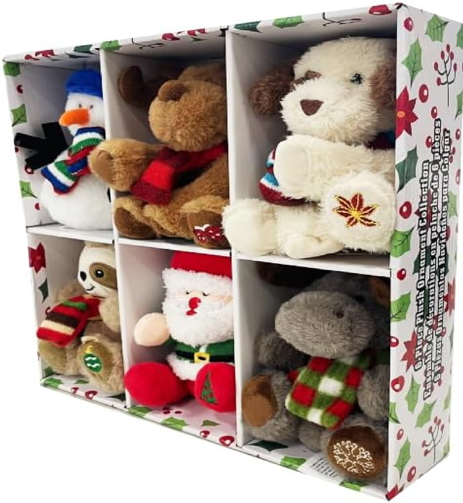 Costco Plush Ornament, Set Of 6, White Box - Image 3