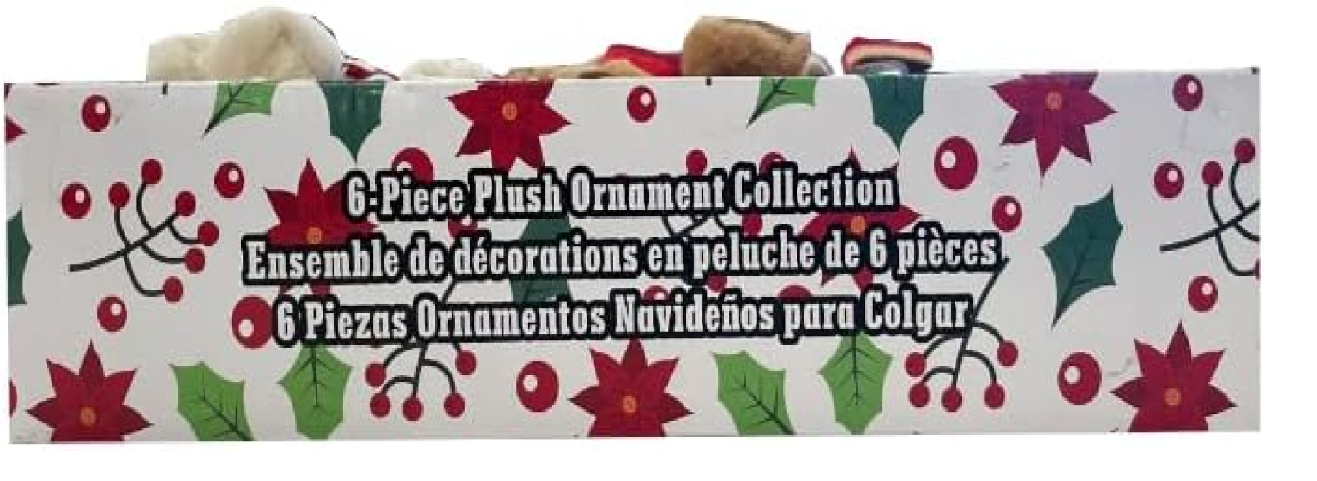 Costco Plush Ornament, Set Of 6, White Box - Image 4