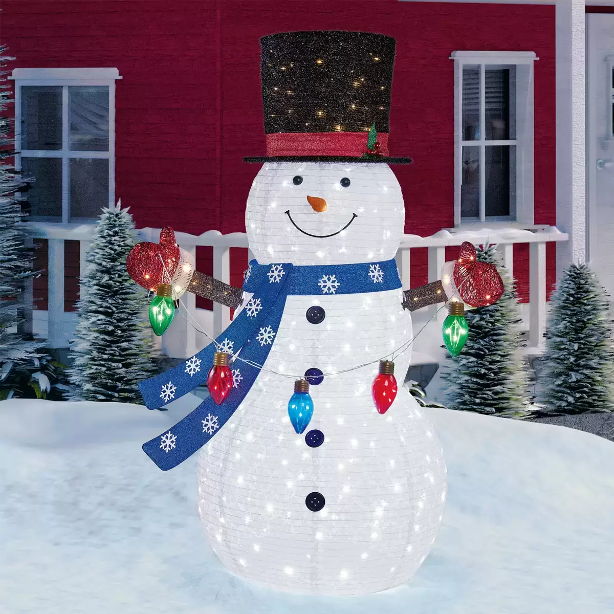 7ft (2.13 M) Indoor/outdoor Pop Up Christmas Snowman With 335 Led Lights