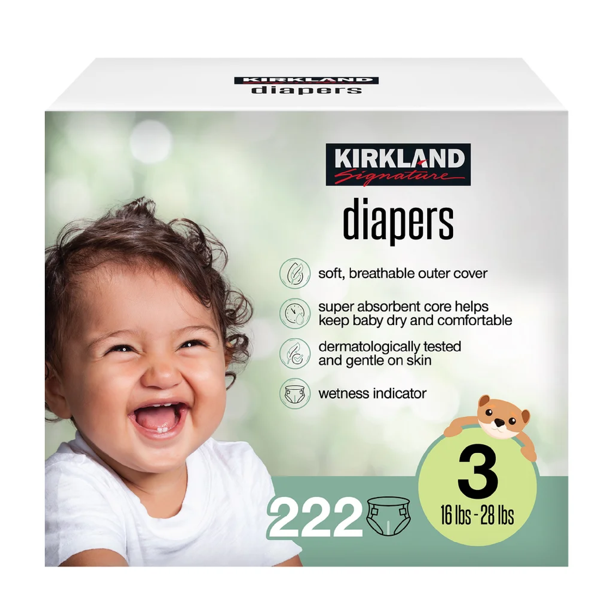 Kirkland Signature Baby Diaper, Size 3