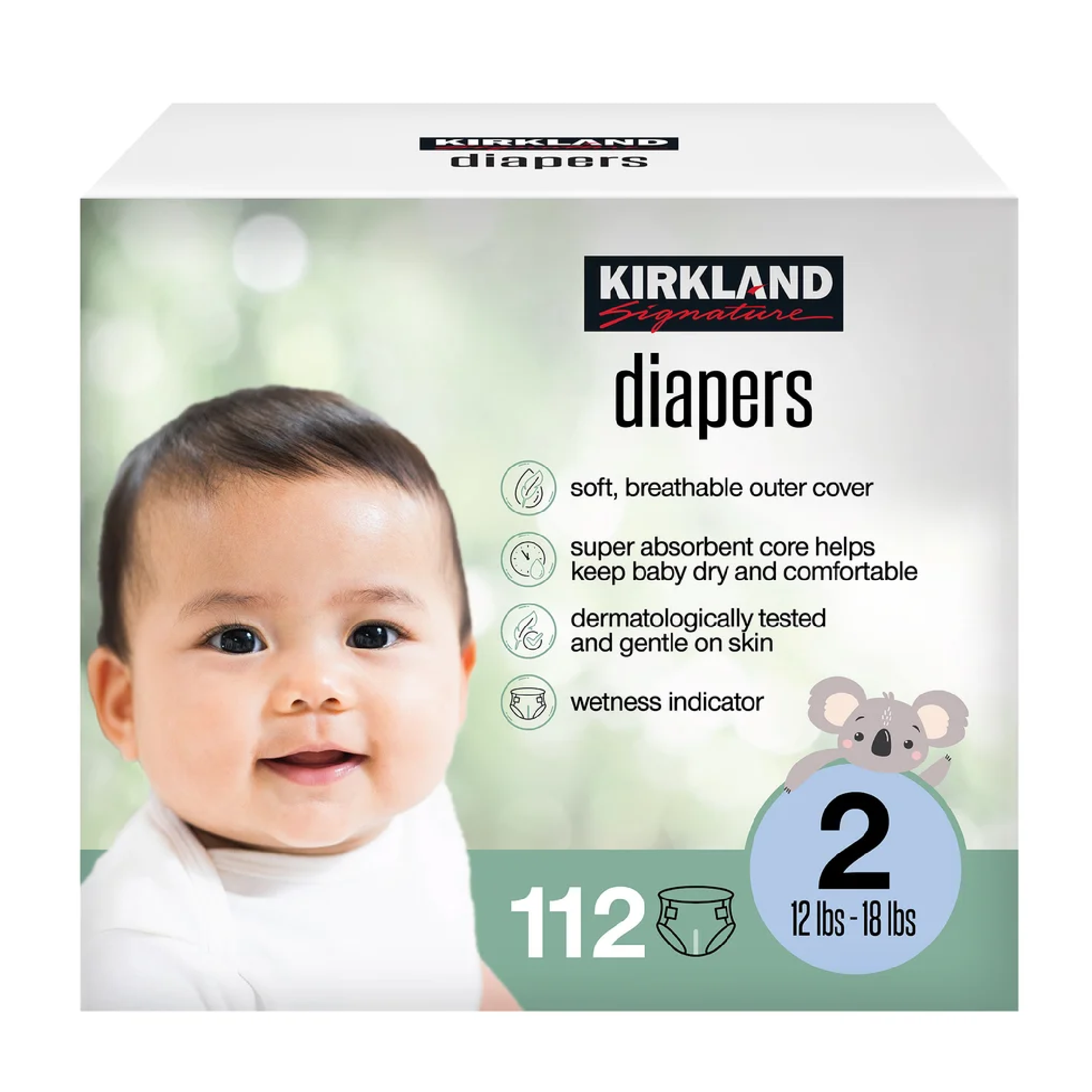 Kirkland Signature Baby Diaper, Size 2