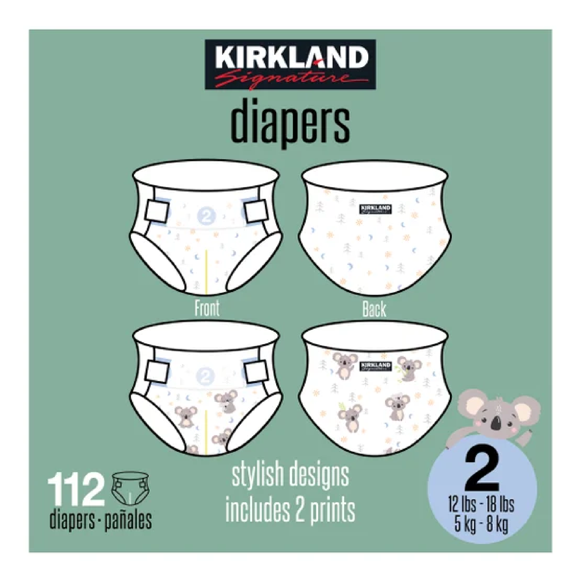 Kirkland Signature Baby Diaper, Size 2 - Image 5