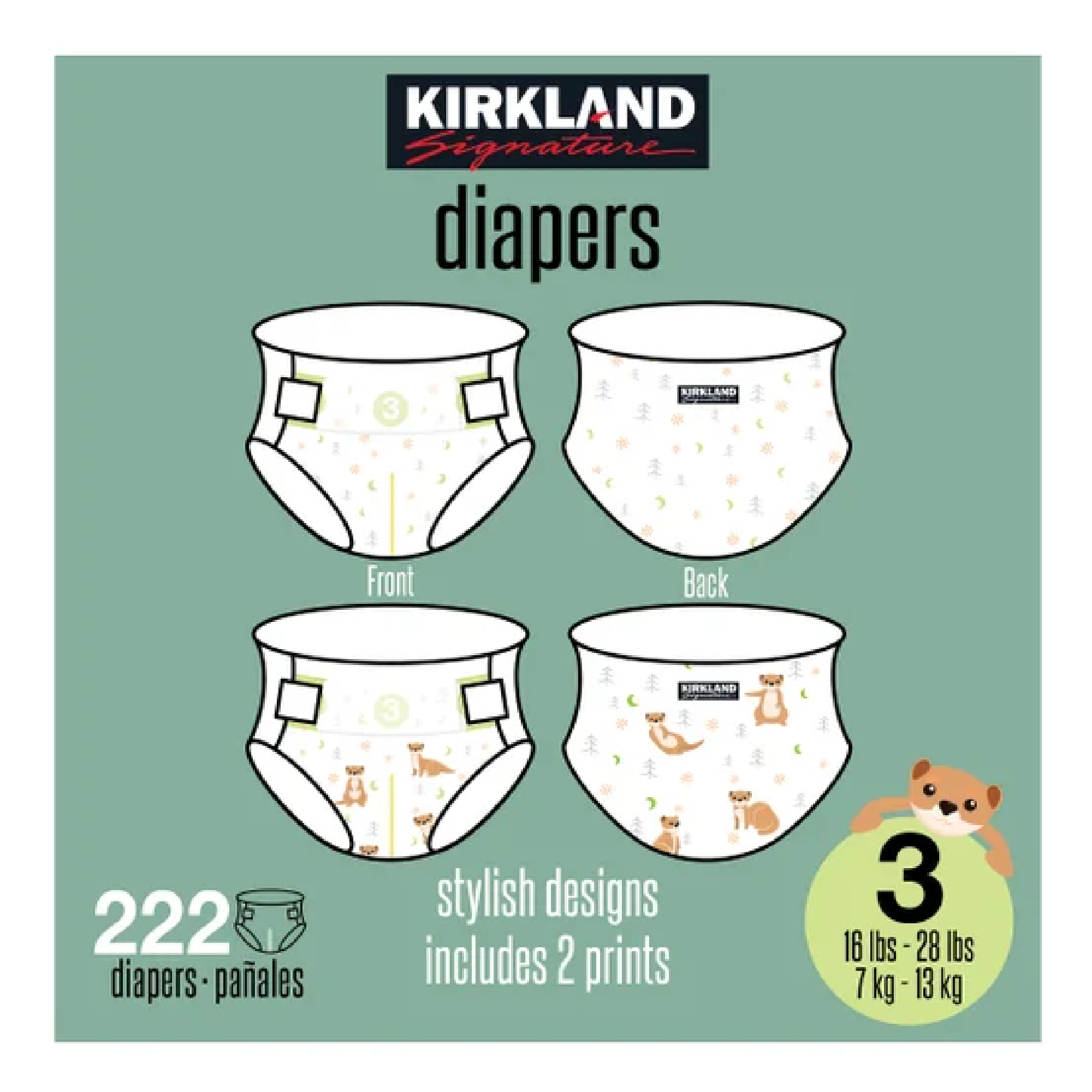 Kirkland Signature Baby Diaper, Size 3 - Image 2