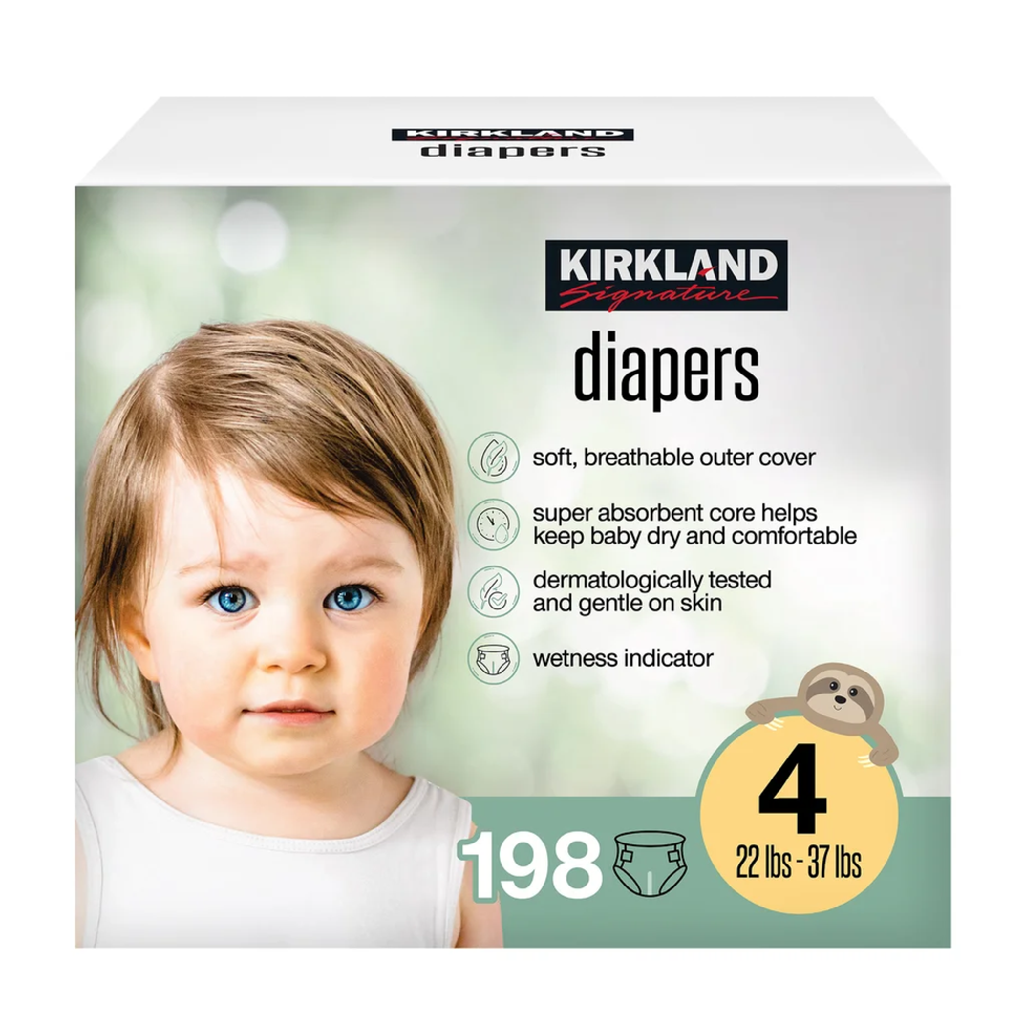Kirkland Signature Baby Diaper, Size 4