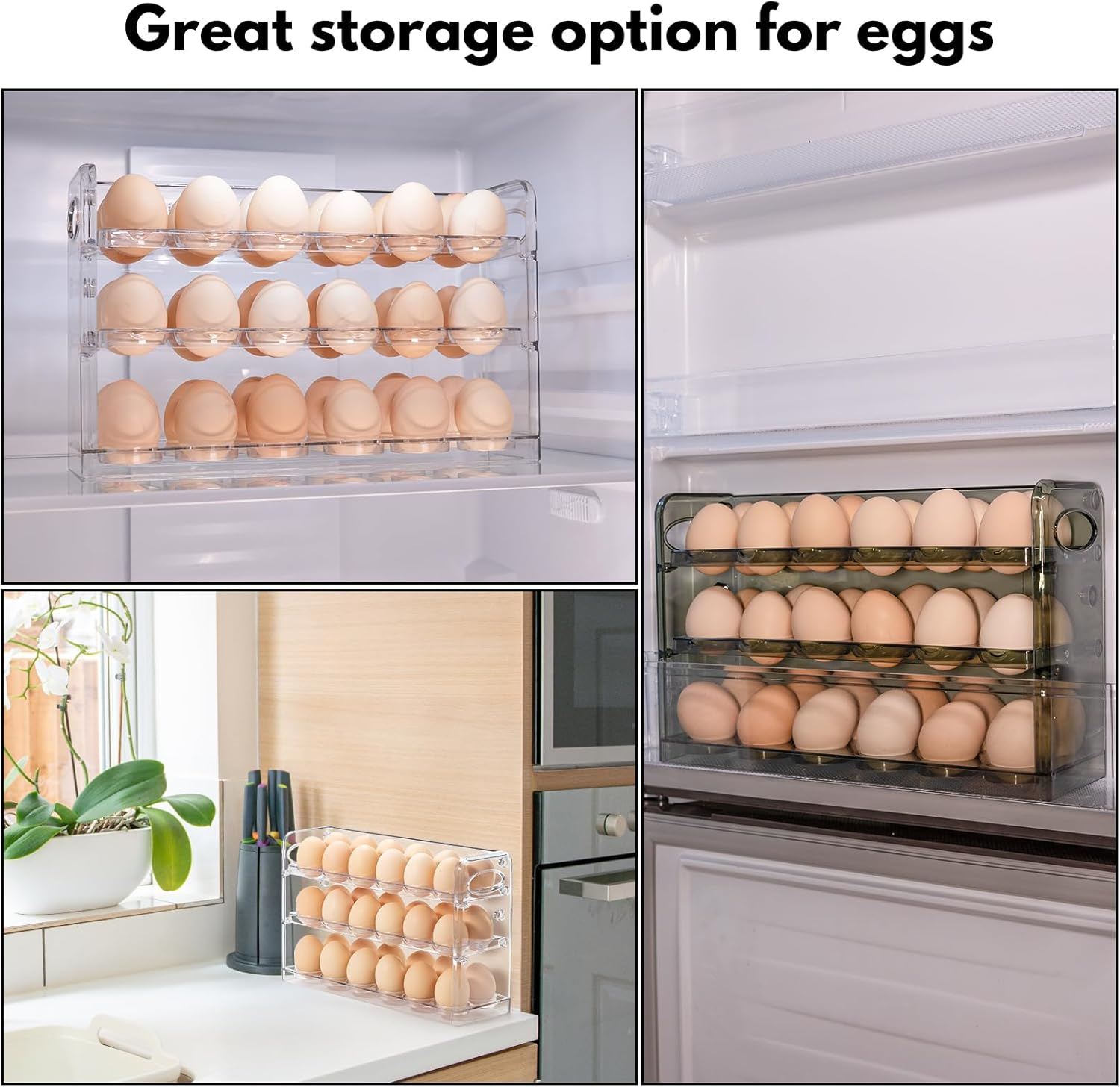 Julia's Kitchen Fridge Door Egg Rack - Holds Up To 36 Eggs - Image 3