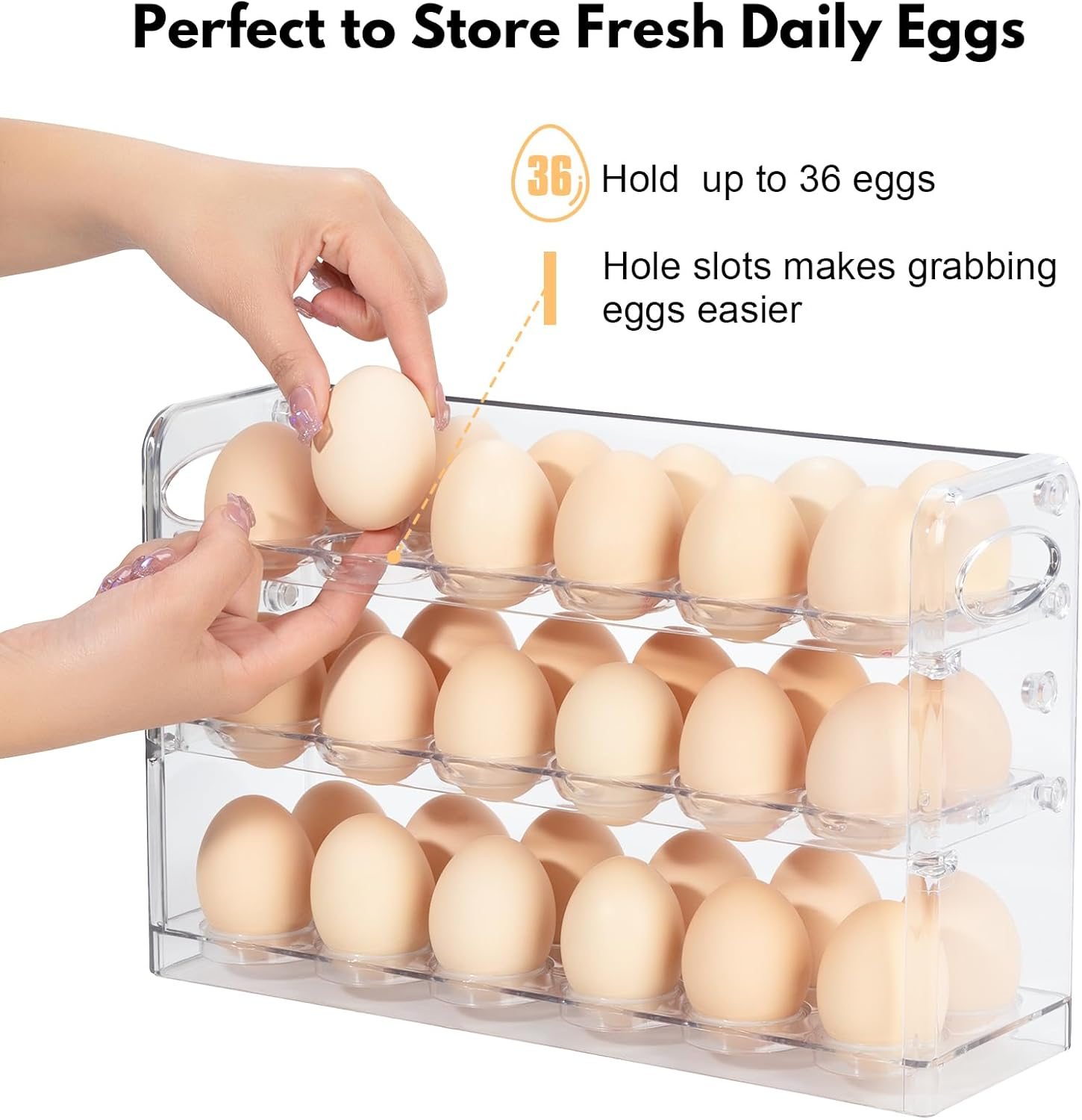 Julia's Kitchen Fridge Door Egg Rack - Holds Up To 36 Eggs - Image 4