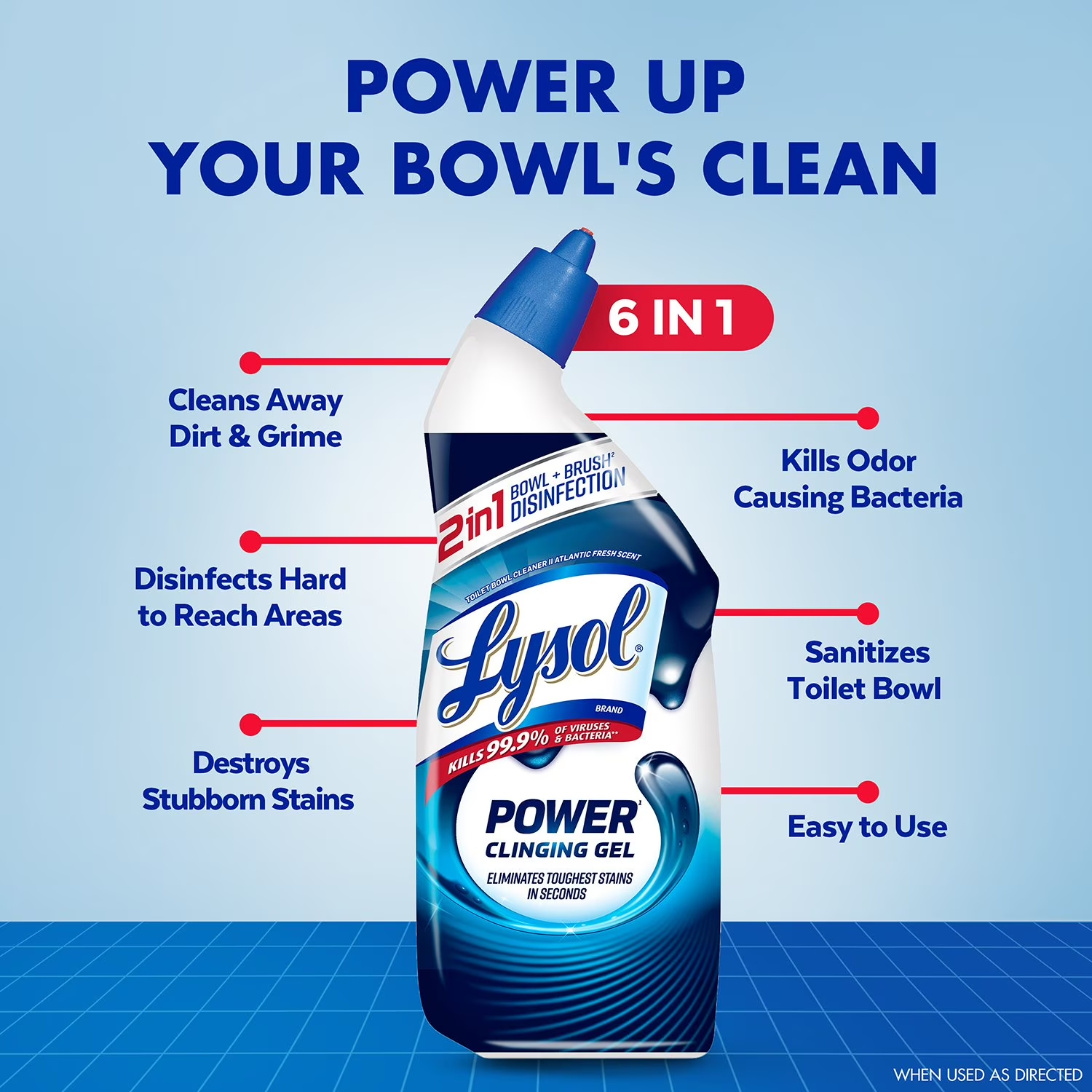 Lysol Advanced Toilet Bowl Gel Cleaner 32 Fl. Oz., 4 Pack - Image 4
