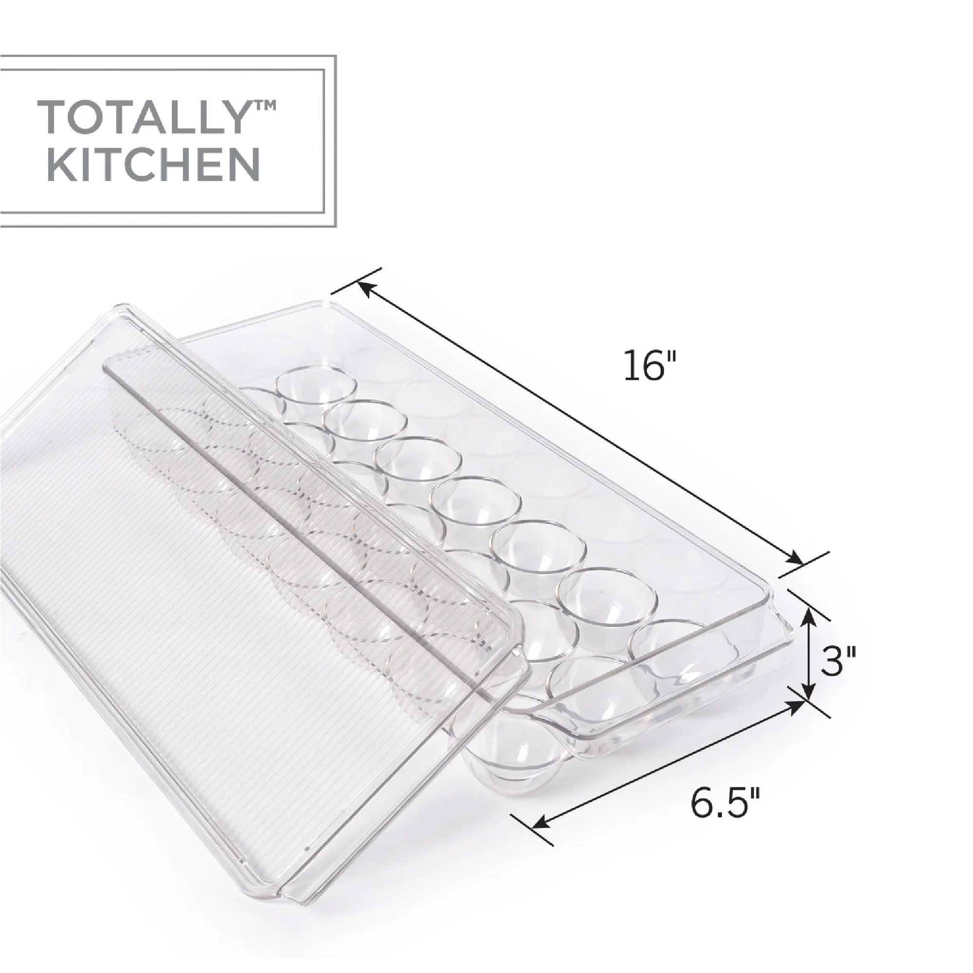 Totally Kitchen Plastic Egg Storage Container - 21 Egg Tray, Transparent - Image 3