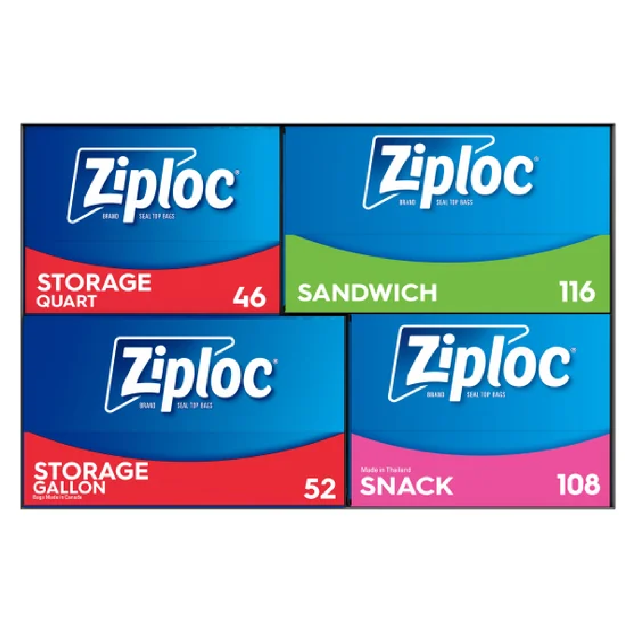 Ziploc Seal Top Bag, Variety Pack, 322-count - Image 4
