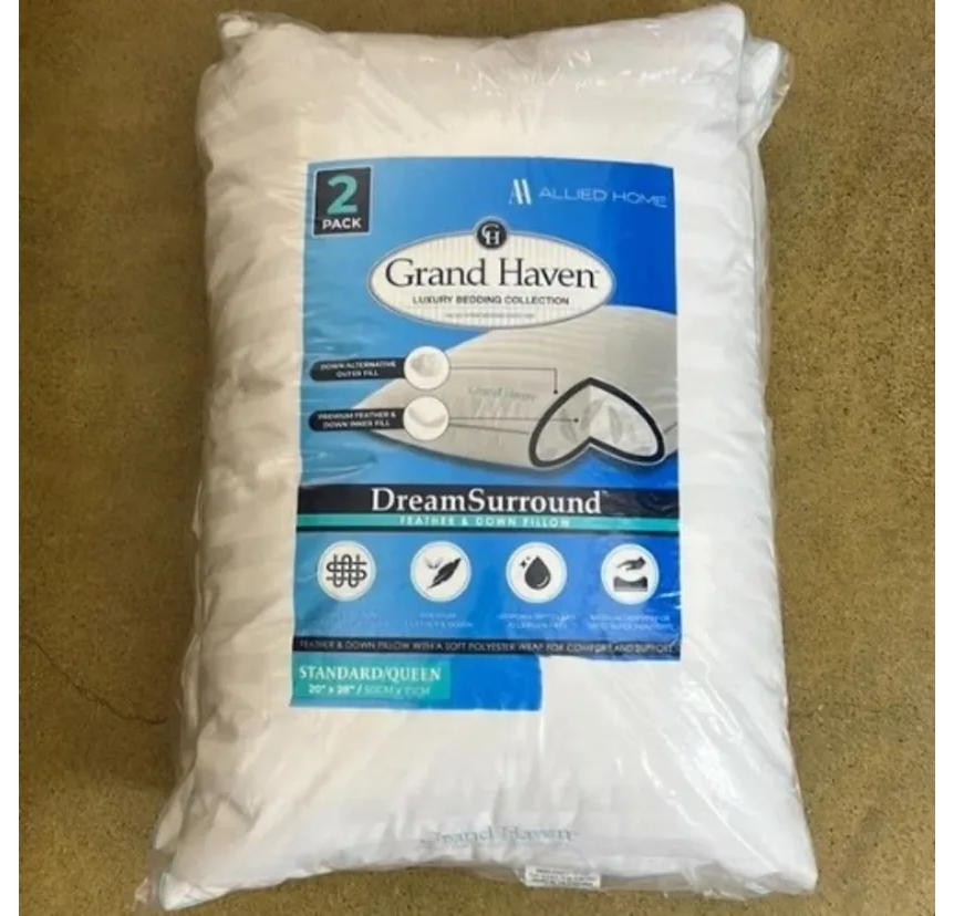 Farm To Home Organic Cotton Down Alternative Pillow, 2-pack, Queen Size