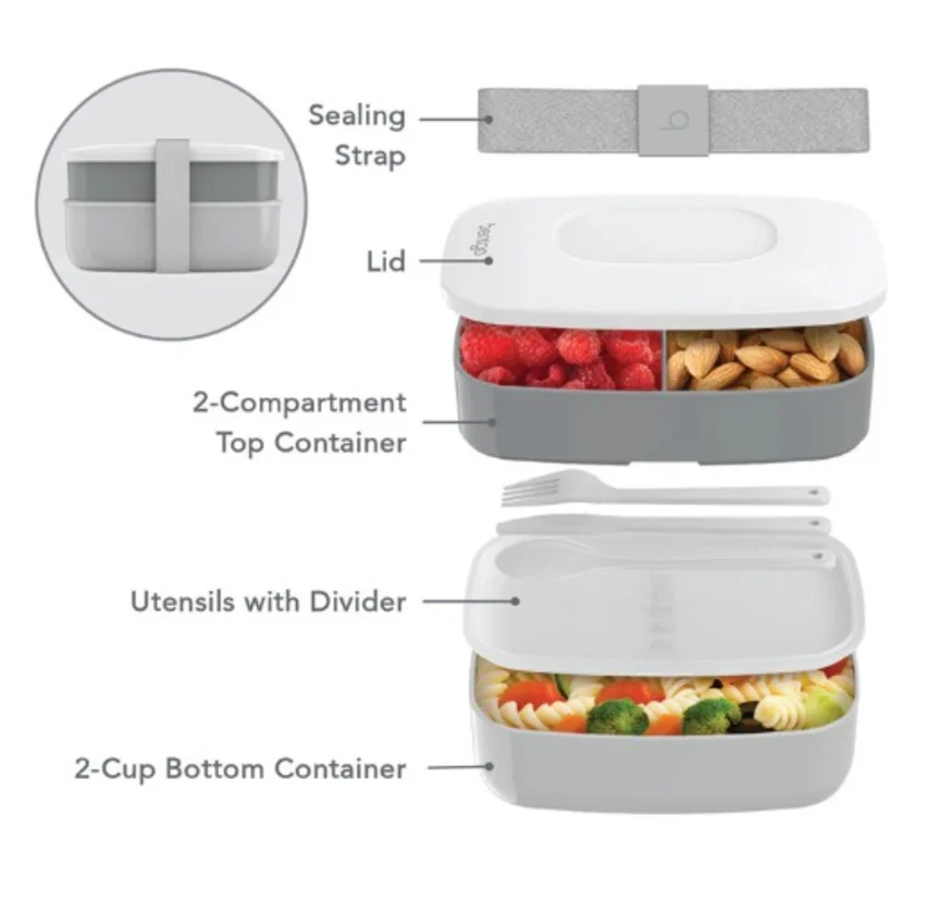 Bentgo 4-piece Deluxe Set With Insulated Lunch Bag With Ice Packs, Black - Image 3