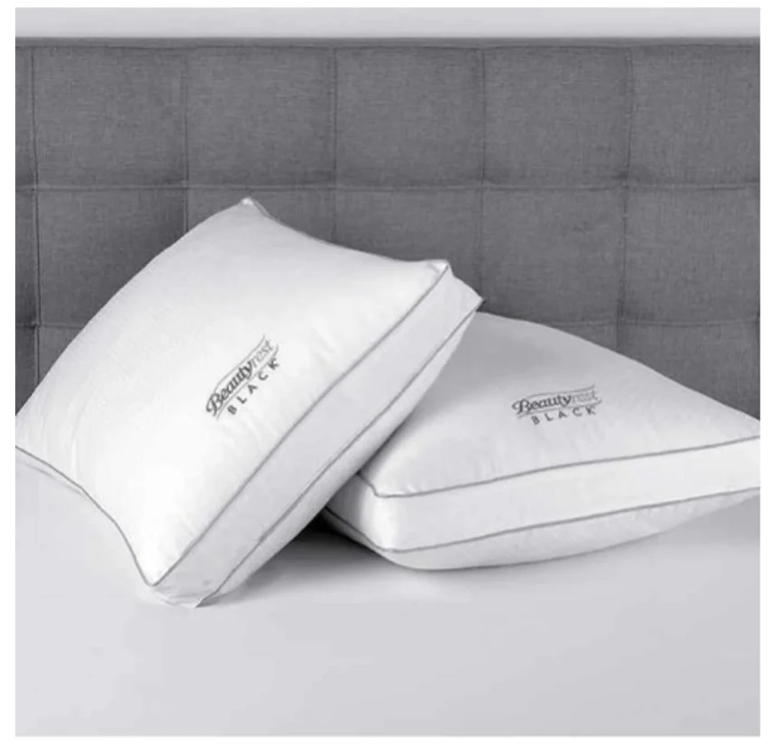 Beautyrest Black Luxurious Down Alternative Pillows Standard Queen - 2 Pack