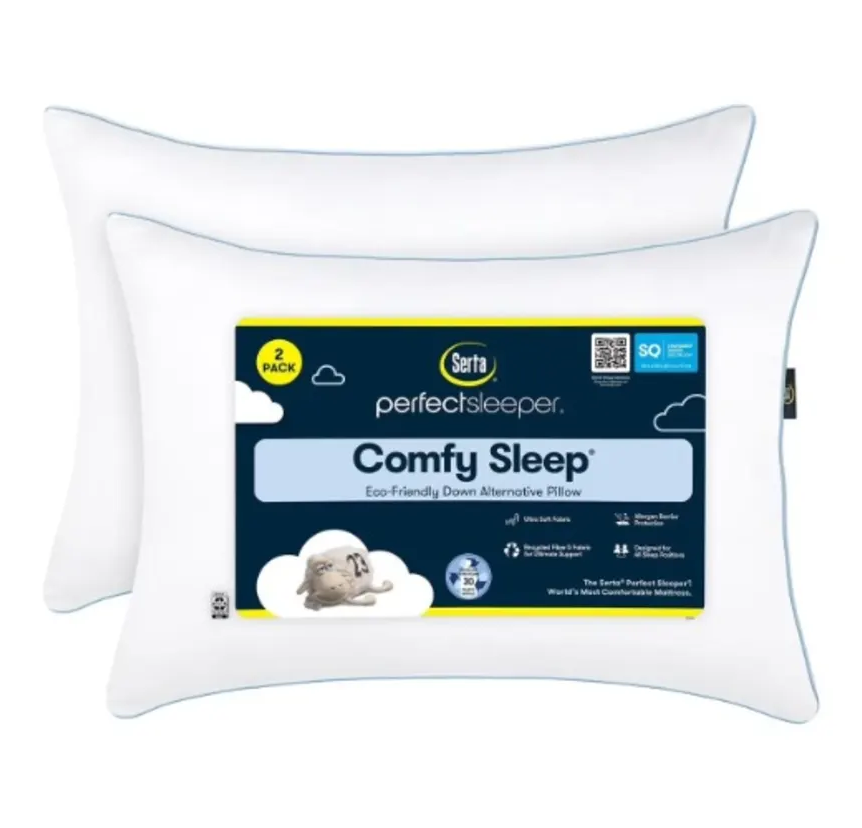 Serta Perfect Sleeper Comfy Sleep Eco-friendly Bed Pillow Standard/queen (2 Pk) - Image 2