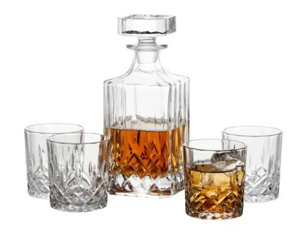 Gourmet Everyday Seymour 5-Piece Glass Decanter Set