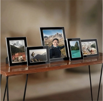 Mikasa Home Accents 5-Piece Enamel Metal Photo Frame Set ( Black) - Image 4