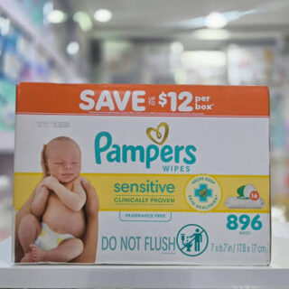Pampers Sensitive Baby Wipes - 16 Pop-Top Packs (896 Wipes Total)