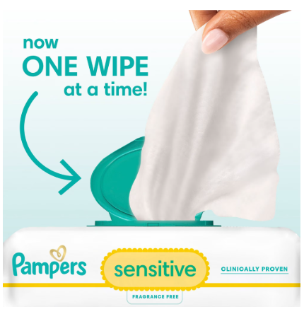 Pampers Sensitive Baby Wipes - 16 Pop-Top Packs (896 Wipes Total) - Image 2