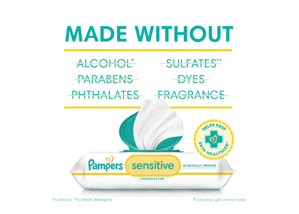 Pampers Sensitive Baby Wipes - 16 Pop-Top Packs (896 Wipes Total) - Image 4