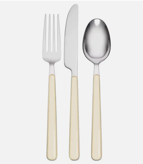 Oneida 24-Piece Stainless Steel Flatware Set with Woven Caddy - Brown - Image 5