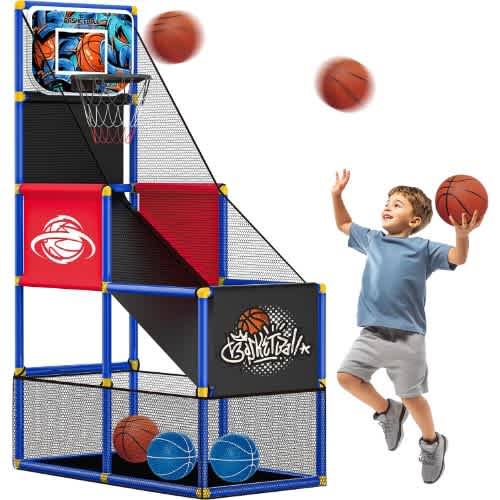 Kids Indoor Basketball Hoop Arcade Sport Set with Lighting