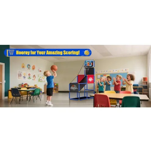 Kids Indoor Basketball Hoop Arcade Sport Set with Lighting - Image 8
