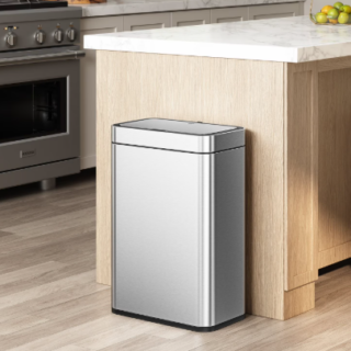 Automatic Motion Sensor Stainless Steel Trash Can - Fingerprint Resistant