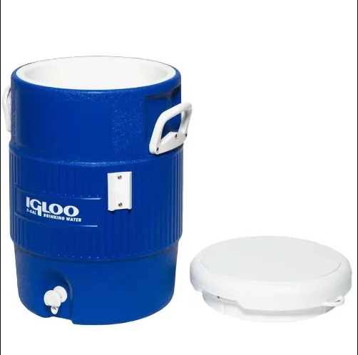 5 Gallon Heavy-duty Beverage Cooler - Blue/White - 18.9L - Image 2