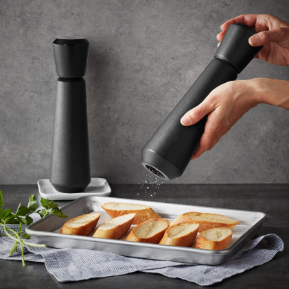 Member's Mark 2-Piece Acacia Wood Salt and Pepper Grinder Mill Set - Black - Image 4
