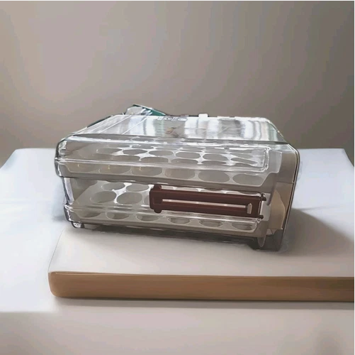 Brookstone 90-Count 3-Tier Rolling Egg Holder Container - Refrigerator Organizer - Image 2